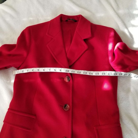 Vintage Wells & Coverly Red Wool Coat - Picture 12 of 16